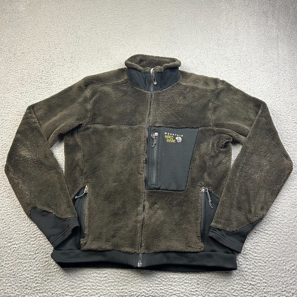 Mountain Hardwear Jacket Mens L Monkey Man Polartec Thermal Pro Fleece Brown